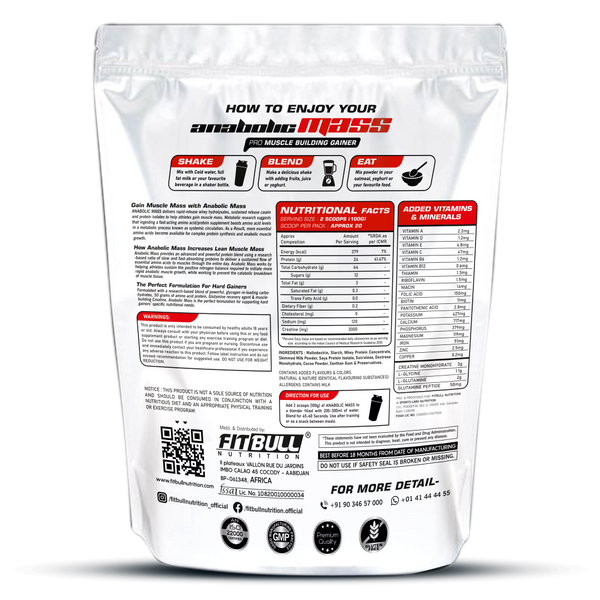 Anabolic Mass Gainer 2 LBS
